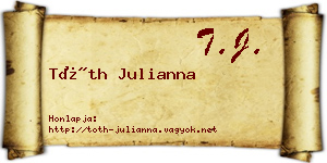 Tóth Julianna névjegykártya