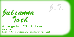 julianna toth business card